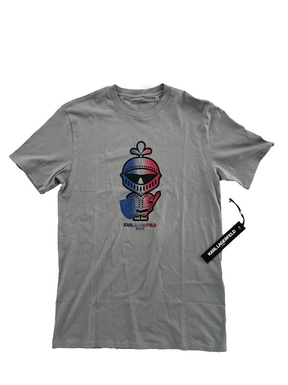 Karl Lagerfeld Paris Knight Swirl Armor Tee Grey ( S )